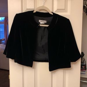 Velvet cropped jacket